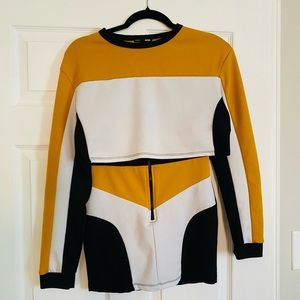 Matching Crop Top and Mini Skirt Set